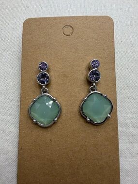 Lia Sophia Blue and Lilac pierced Earrings